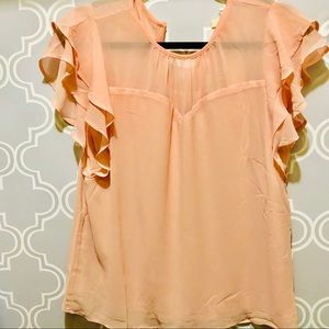 Monteau Pink Ruffle Shirt